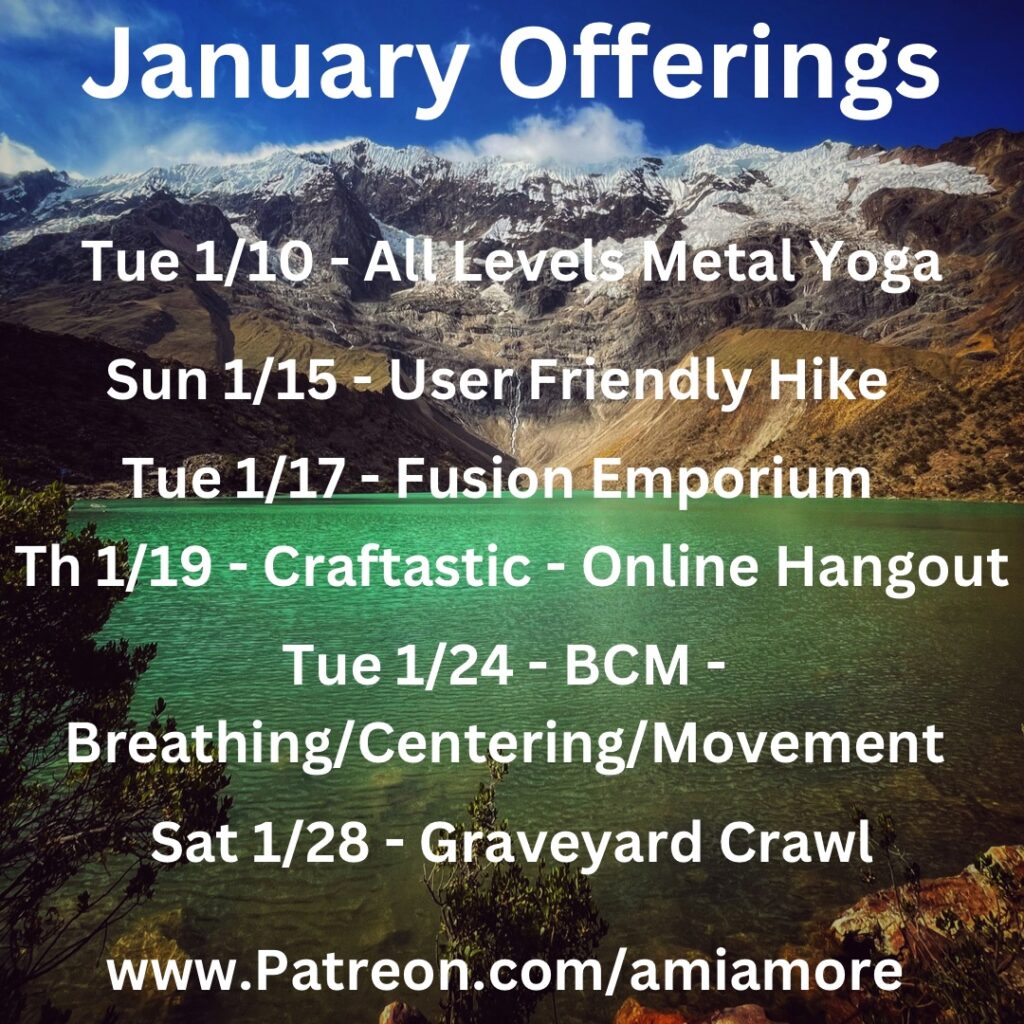 January Patreon Schedule